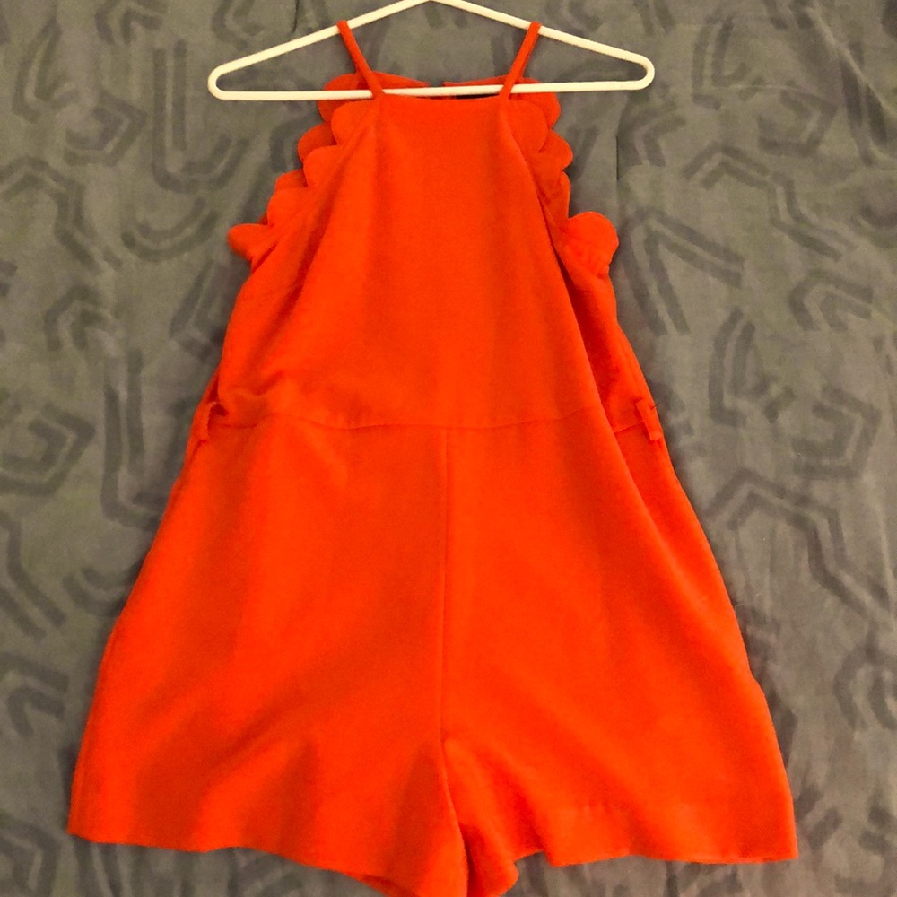 Orange halter top romper